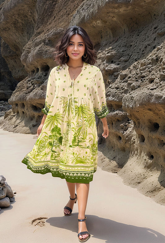Island Sketch Scenic Dress